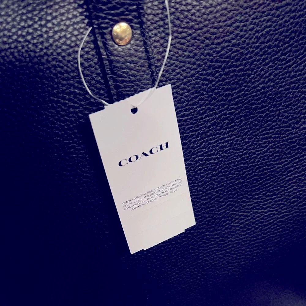 COACH tote Bag Black Leather - Picture 7 of 13